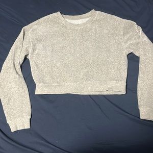 brandy Melville cropped grey sweater